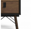 Noční stolek RAIN, Černý mat/Ořech