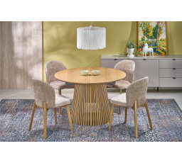 FARGO kihúzható asztal, asztallap - természetes, lábak - természetes (2db=1db)