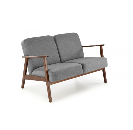 MILANO 2S kanapé, Szürke Castel 93/Sötét Dió