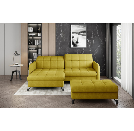 Narożnik Lorelle + Pouf Omega 68 110x200 Left 1