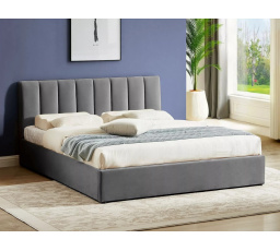 Ágy tárolóval MONTREAL Velvet, 140x200 cm, szürke Aksamit 192