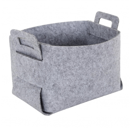 Összecsukható filc kosár/doboz M szürke