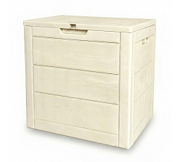 Zahradní úložný box 56x43x53cm, plast, béžová, 120l, AZB-G2035 CRM