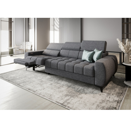 SOFA PORTO III RELAX 263 CM - Odcienie szarości , Strona lewa