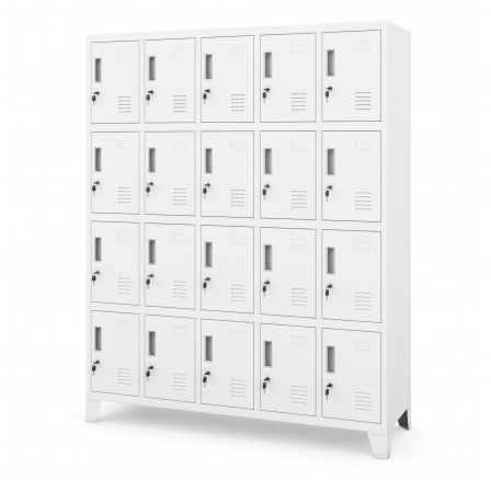 Fehér fém öltözőszekrény BHP: ROBERT 1360 x 1720 x 450 mm