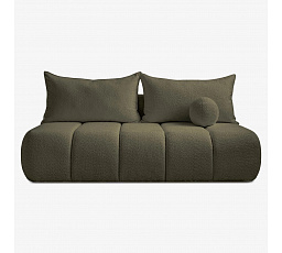 Sofa Rozkładana SARIA Oliwkowa Boucle