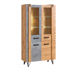 LOFTER vitrin - LO3, Wotan Tölgy + Millenium Beton