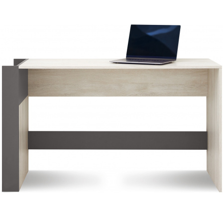 REMO RM10 íróasztal, Wilton fehér tölgy/Fehér Lux/Antracit