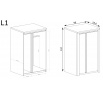 LIVINIO L1 szekrény Ribbeck / Fehér fényes