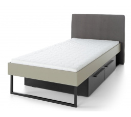 SERGIO SE 12 L/P ágy, Eukaliptusz/Baltic Dune Tölgy/Fekete Onyx