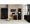 Biurko Asha z szufladą 120 cm - czarny mat / czarny stelaż