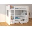 Kétszemélyes emeletes ágy GARET 180x80 Fehér+Sonoma