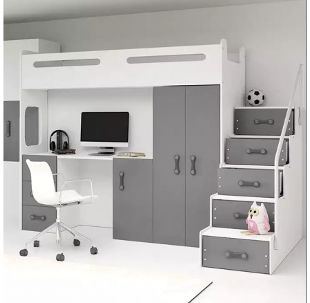 MAX 4 PIĘTROWE RAMA GRAFIT BEZ MATERACY 80 X 200 KPL