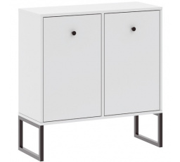 LINEA 2D komód, Fehér/Fekete