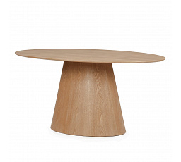 Ovális étkezőasztal 160x90cm, furnér, tölgy HT-L3523 OAK