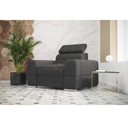 FOTEL ROYAL 114 CM - Odcienie grafitu