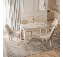 Stół SKUBI Rozkładany 120-160 cm Kaszmir