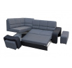 Rohová sedací souprava Wiki L sv.šedá/černá