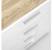 Komoda PEDRO 501, Dub/Bílý lesk