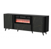 TV komód VOLARE 200, fekete matt/ fekete san sebastian