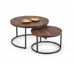 JAVA dohányzóasztalok, dió / fekete