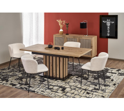 LAMELLO étkezőasztal 160, Artisan Tölgy/Fekete