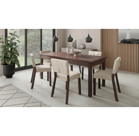 RODOS 80 Asztal és szék készlet Sötét dió