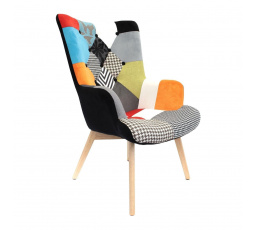 Helsinki füles fotel multicolor patchwork
