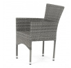 Zahradní židle, kov, polyratan, šedá, AZC-S2118 GREY