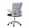 Dětská židle, výškově nastavitelná, fialová síťovina, KA-K2008 PUR