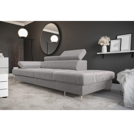 SOFA GALAXY II SZEZLONG 235 CM - Odcienie szarości , Szezlong po prawej - prawa strona