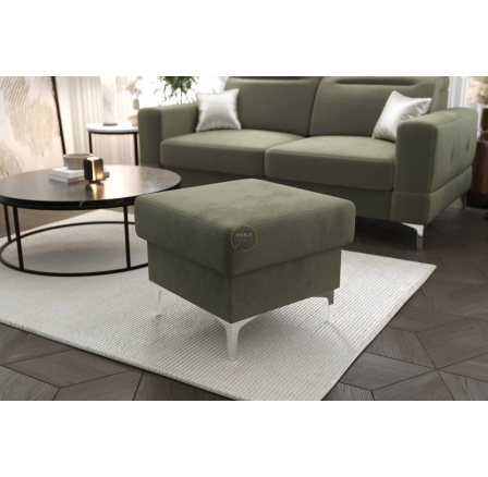 PUFA ZE SCHOWKIEM MALIBU 55X55 CM - Odcienie zieleni