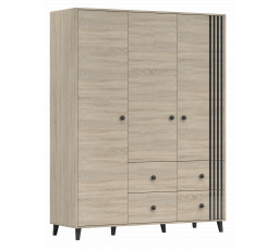 Szekrény 4S3D - FOX 19, Sonoma Tölgy