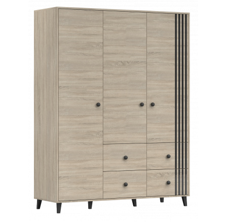 Szekrény 4S3D - FOX 19, Sonoma Tölgy