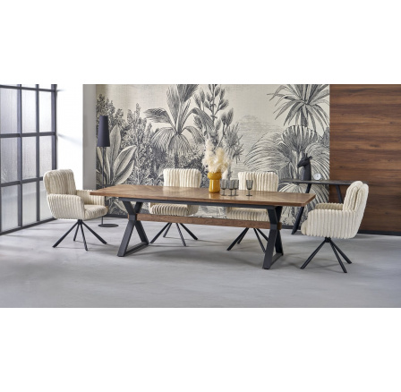 Étkezőasztal BARON, dió / fekete