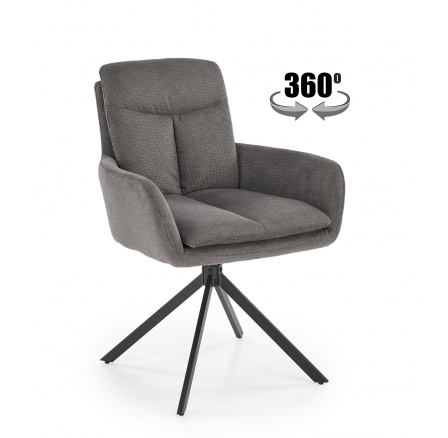 Forgó étkezőszék K536, Szürke/Fekete