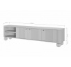 Szafka RTV Vesper 3D 187 cm - kaszmir / czarne uchwyty / nogi kule