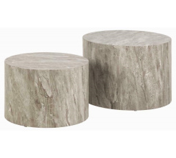 2 darabos Dice kerek asztal szett szürke márvány