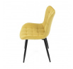 Jídelní židle, žlutá, látka, HC-462 YEL2