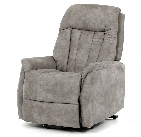 Polohovací křeslo, elektrické zabudované ovládání, šedá, látka vintage, TV-Q8575 GREY3