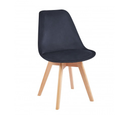 Fekete bársony szék PC-010-V