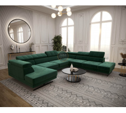 NAROŻNIK EMPORIO MAX II 300X350X180 - prawa , Odcienie zieleni