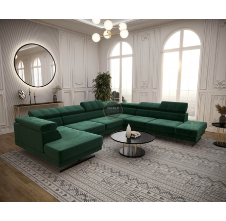 NAROŻNIK EMPORIO MAX II 300X350X180 - prawa , Odcienie zieleni