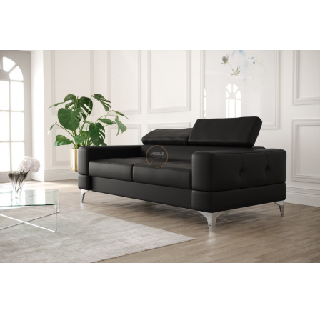 SOFA TOSCANIA II 180 CM - Czarna eko skóra