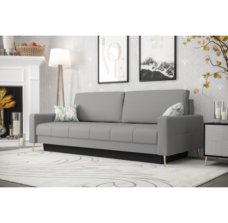 SOFA SKÓRZANA PIANO DL - Skóra szara