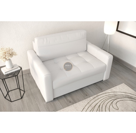 SOFA VERONA I 140 CM SKÓRA NATURALNA - Skóra biała