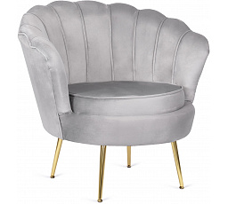 Fotel ANGEL Szary Welurowy