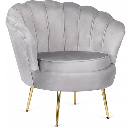 Fotel ANGEL Szary Welurowy