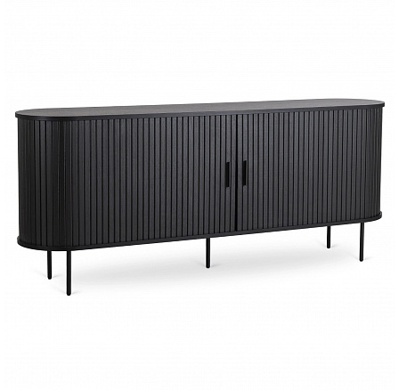 Komoda TRISH 180 cm Dwudrzwiowa Rozsuwana Czarna