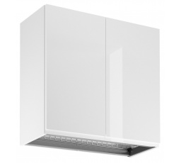 ASPEN G80C konyhai felső szekrény, Fehér/Fehér fényes